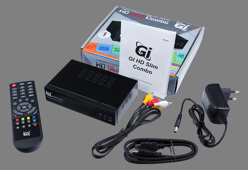 GI HD Slim Combo �������� ����������� HDTV ������� DVBS2/T/T2